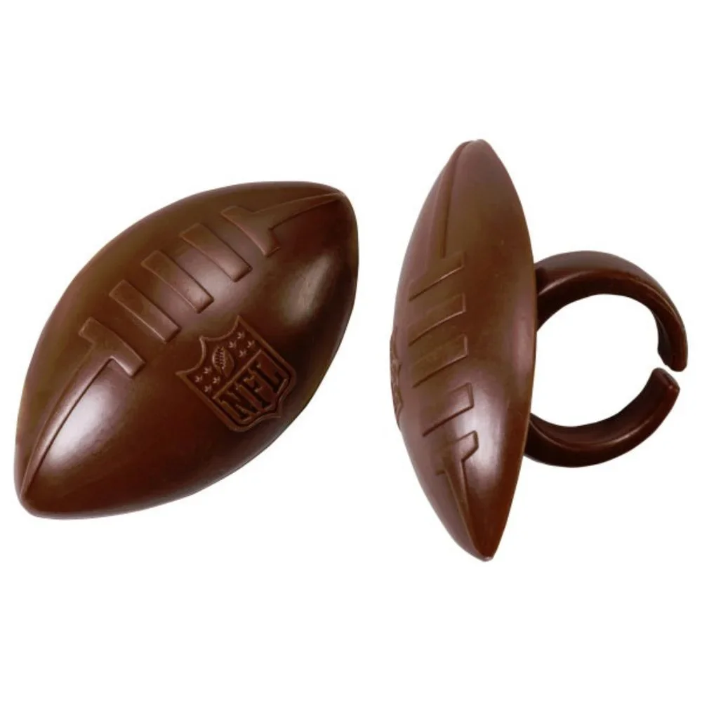 NFL Brown Football Cupcake Rings 144pcs